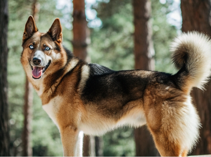 Pastor Aleman Y Husky Siberiano Cruce